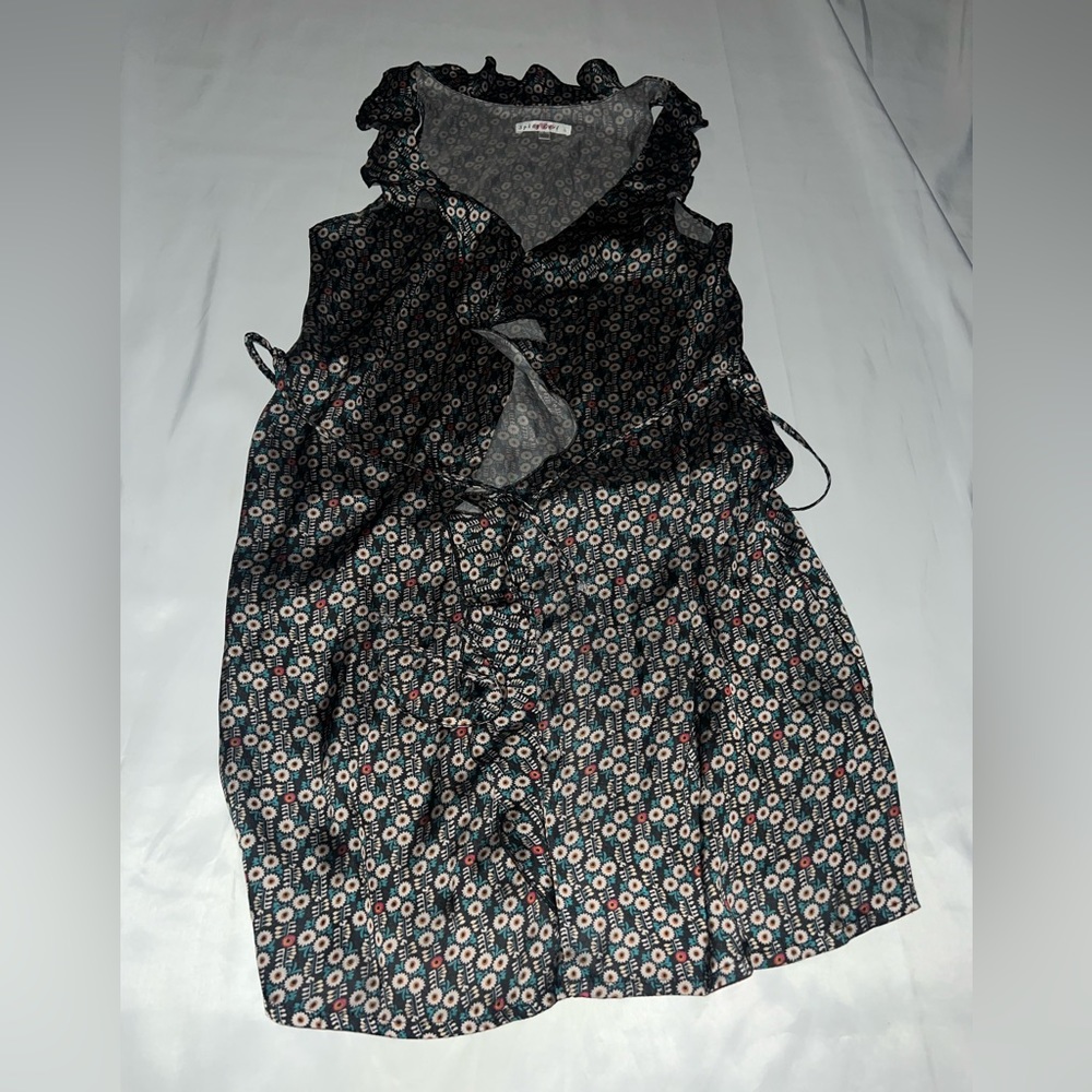 Spicy Girl Size L Satin Dress Length 34” Ruffle Poly M1